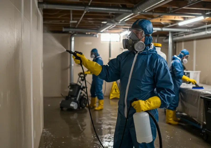 Basement Sanitization and Antimicrobial Treatment process in Pembroke, NC